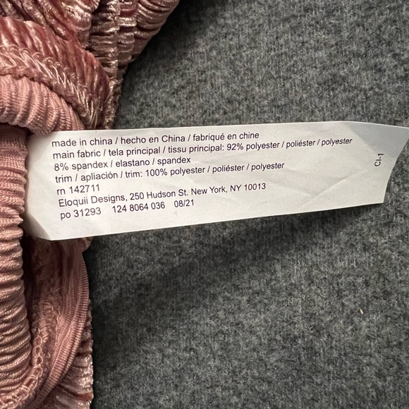 NWT Eloquii Pink Plisse Velvet Open Back Dress - Picture 6 of 9